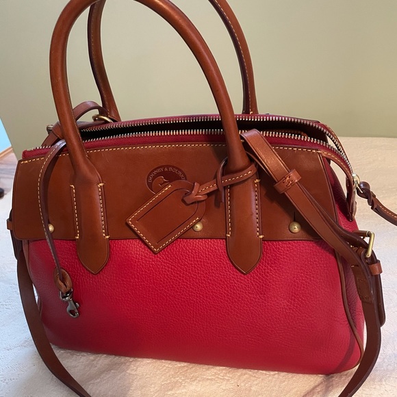 Dooney & Bourke Handbags - Dooney and Bourke large red pebble leather bag